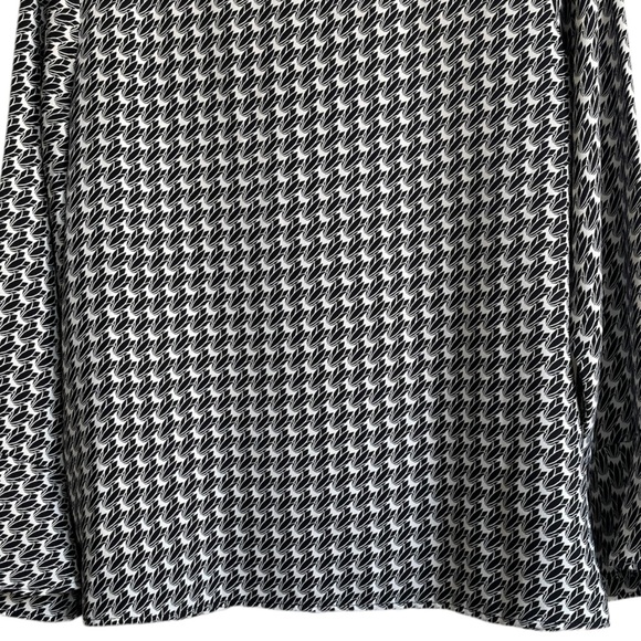 Ann Taylor Boatneck Black & White Floral Print Blouse - Picture 9 of 11